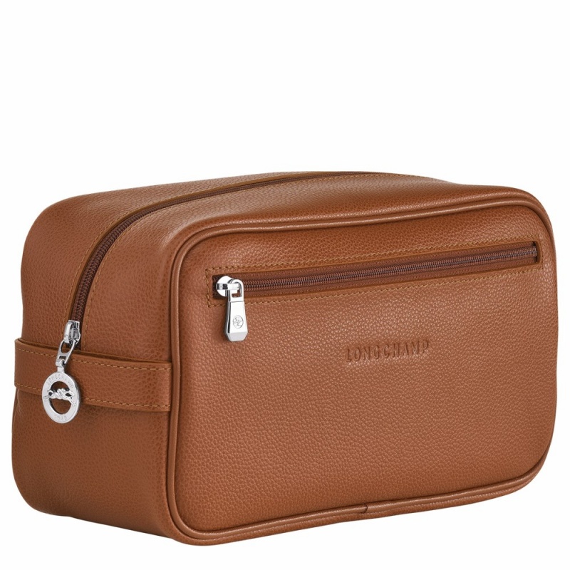 Brown Longchamp Le Foulonne Women's Toiletry Bags